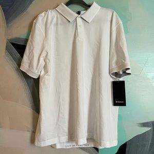 NWT Lululemon men’s tech pique polo - White XL